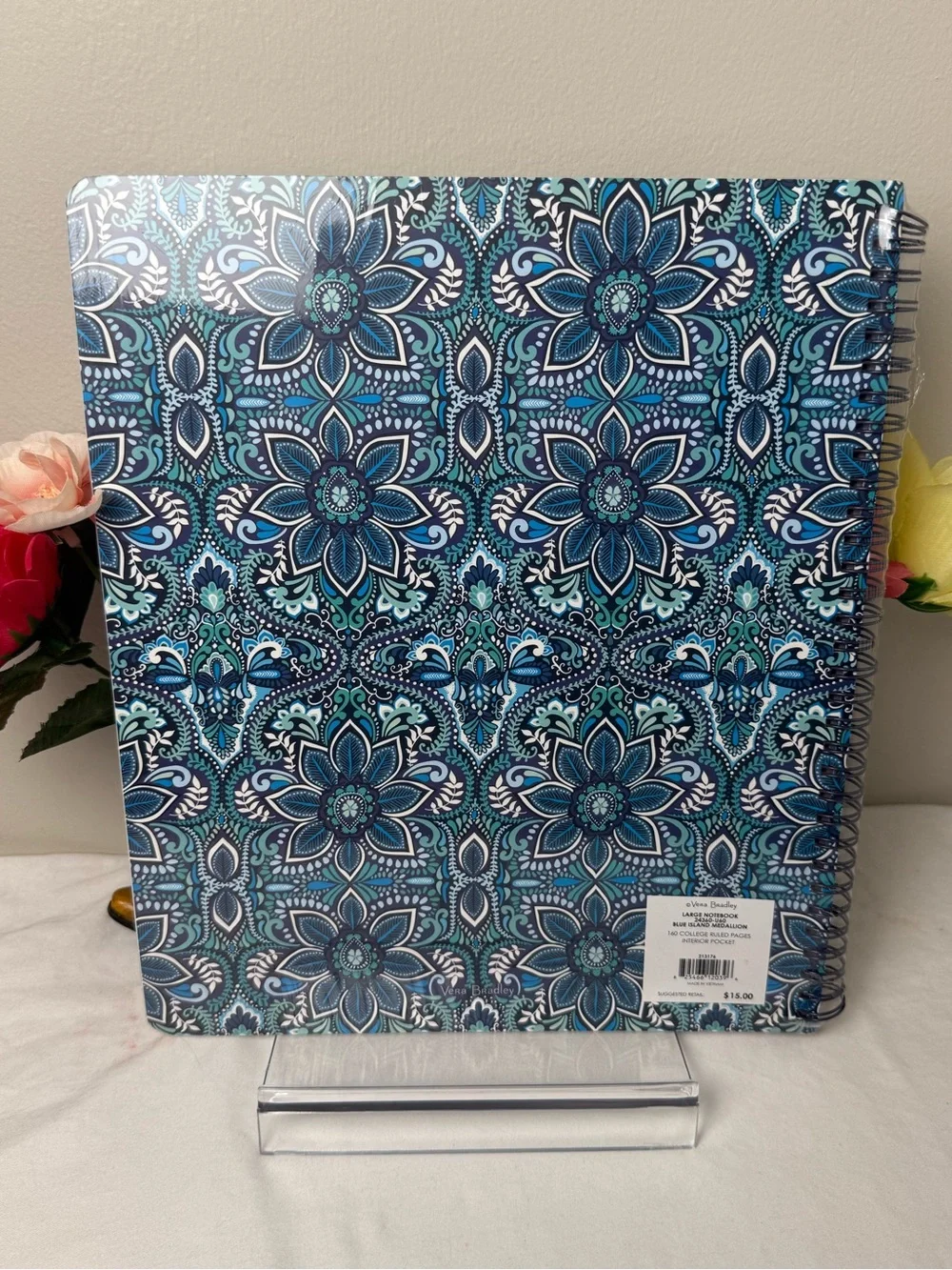 NWT Vera Bradley Blue Island Medallion Large Notebook New